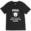 pigs thank the lord they're made from bacon V-Neck Tee