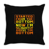 started from the bottom Throw Pillow