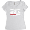 funny installing muscles, ideal gift, birthday present Women's Triblend Scoop T-shirt