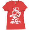 robot funny Ladies Fitted T-Shirt