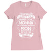 Super Cool Momma Of A Freaking Awesome Son Ladies Fitted T-Shirt