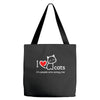 i love cats it's people who annoy me Tote Bags