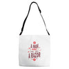 be a man and say no to a razor Adjustable Strap Totes