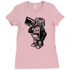 dance robot music old Ladies Fitted T-Shirt