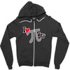 i heart pi day Zipper Hoodie