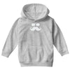 hipster glasses and moustache Youth Hoodie