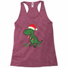 christmas dinosaur Racerback Tank