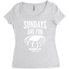 sundays are for football foot ball Women's Triblend Scoop T-shirt