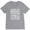 when life knocks me down V-Neck Tee