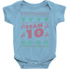 team 10 ugly christmas Baby Onesie