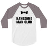 Handsome Man Club Bow Tie 3/4 Sleeve Shirt