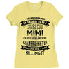 Super Cool Mimi Of A Freaking Awesome Granddaughter Ladies Fitted T-Shirt
