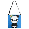 angry panda rainbow Adjustable Strap Totes