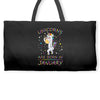 Unicorns are born in January Weekender Totes