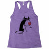 cat and wine Racerback Tank