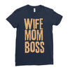 wife mom boss Ladies Fitted T-Shirt