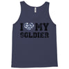 i love my soldier navy camouflage Tank Top