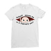 February Peeking Out Baby Boy Ladies Fitted T-Shirt