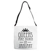 queens are born in january (2) Adjustable Strap Totes
