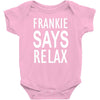 frankie says relax retro vintage Baby Bodysuit