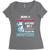 being a unicorn Women's Triblend Scoop T-shirt