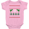 ugly dinosaur christmas Baby Bodysuit