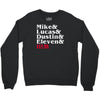 mike, lucas, dustin, eleven &amp; will Crewneck Sweatshirt