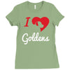 i love goldens Ladies Fitted T-Shirt