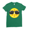 Lemon with Glasses Ladies Fitted T-Shirt