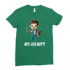 hey, ass butt! Ladies Fitted T-Shirt