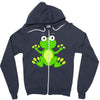 frog cute Zipper Hoodie