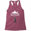 fortnite dab (white) Racerback Tank
