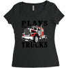 plays with trucks family matching Women's Triblend Scoop T-shirt