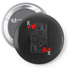 king of hearts playing card Pin-back button