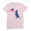 Patriotic T-Rex Ladies Fitted T-Shirt