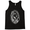 praying hands cross mary rock band baseball jersey Tank Top