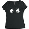 funny mickey mouse cartoon hands grabbing breasts boobs Women's Triblend Scoop T-shirt
