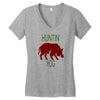 hantin hog Women's V-Neck T-Shirt