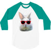 Easter Bunny Face Too Hip To Hop 3/4 Sleeve Shirt