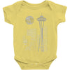 seattle skyline Baby Bodysuit