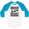 weekend rugby forecast beer pub drink 3/4 Sleeve Shirt