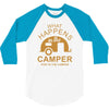 what happens in camper stays in camper vintage style camp funny 3/4 Sleeve Shirt