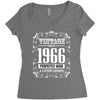 vintage made in 1966 perfectly aged a living legend Women's Triblend Scoop T-shirt
