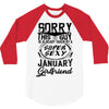 This Guy Is Taken By A Super Sexy January Girlfriend 3/4 Sleeve Shirt