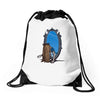 the looking glass Drawstring Bags