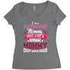 running mommy white Women's Triblend Scoop T-shirt