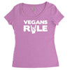 vegans rule Women's Triblend Scoop T-shirt