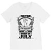 Never Underestimate Dog Rescuer Who Was Born July V-Neck Tee