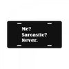 sarcastic License Plate