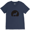 wolf howling at moon V-Neck Tee
